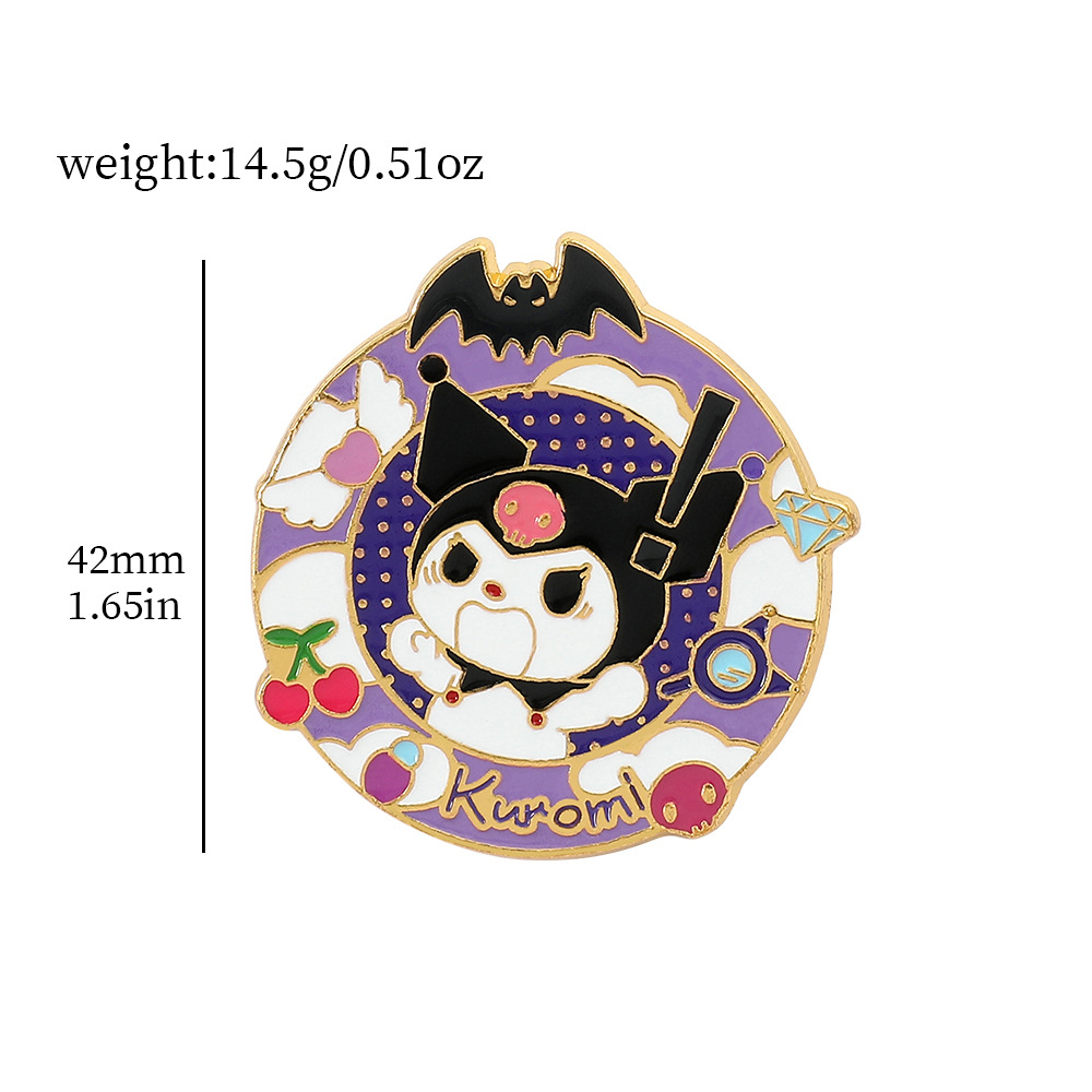 Venta caliente cien Sanrio serie de metal broche de dibujos animados coolomi Yugui perro KT gato todo-fósforo de moda insignia