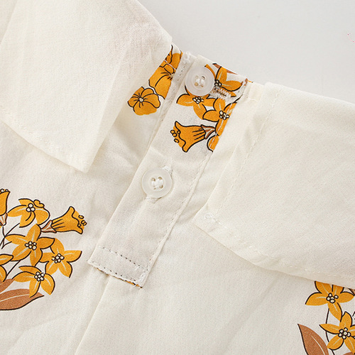 Malwee Children's Summer New Style Dress European and American Small and Medium Children Chic Round Neck Short Sleeve Girls' Dress 