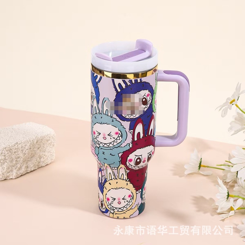 Amazon 新しいスタンレー 40 オンス アイスカップ 大容量 ステンレス鋼 断熱カップ かわいい ラブ バブ カーカップ|undefined