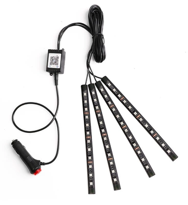 APP control atmosphere light 5050 12 Panel (Dashboard) işıqlandırması - cigarette-lighter-12-lamp-voice-control