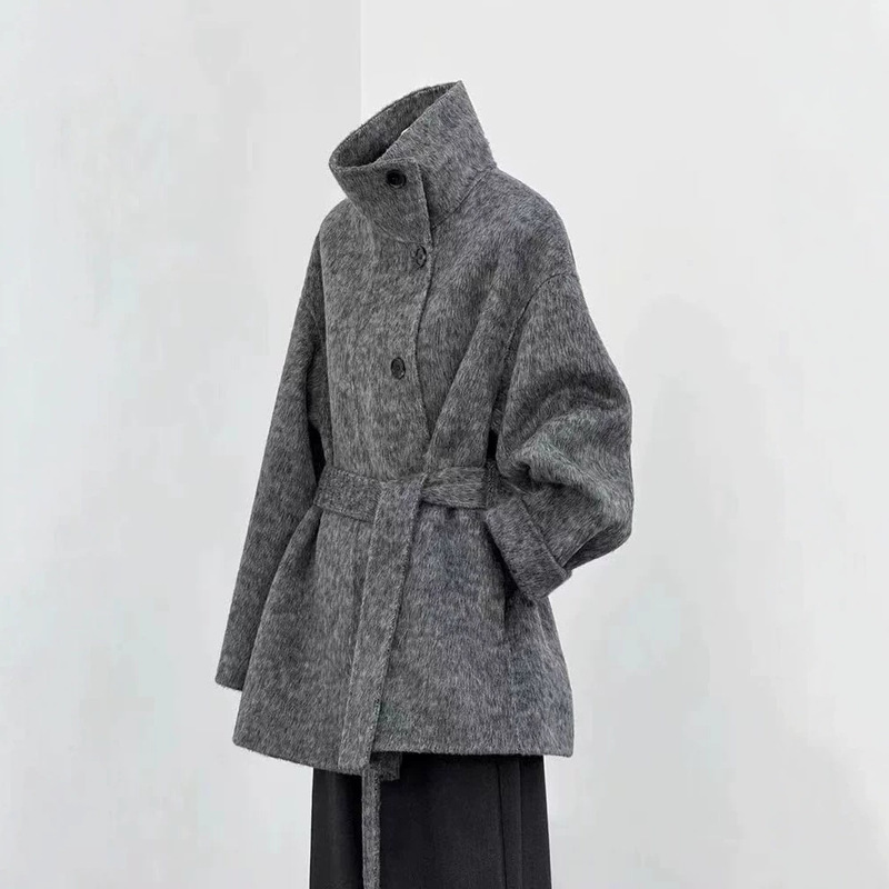Special Offer Classic Hot-Selling Autumn and Winter Stand-Collar High-End Loose-Fitting Thick Mid-Length Double-Sided Wool Coat for Women Special Offer Classic Hot-Selling Autumn and Winter Stand-Collar High-End Loose-Fitting Thick Mid-Length Double-Sided Wool Coat for Women