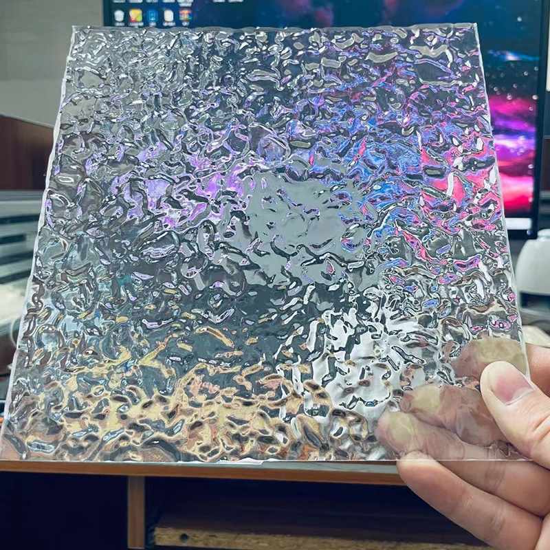 厂家彩色石头纹亚克力板水波纹亚克力板加工镭射玻璃塑料板UV印刷