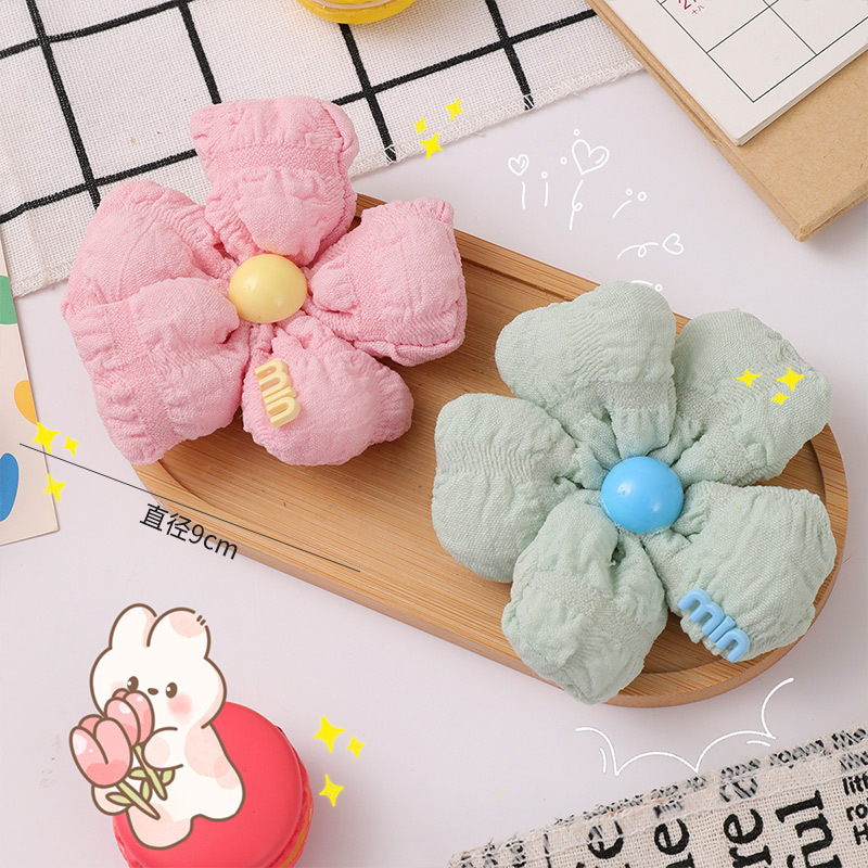 DIY 버블 거즈 꽃 브로치 귀여운 헤어핀 액세서리 액세서리 패브릭 어린이 머리 장식 수하물 모자 신발 액세서리