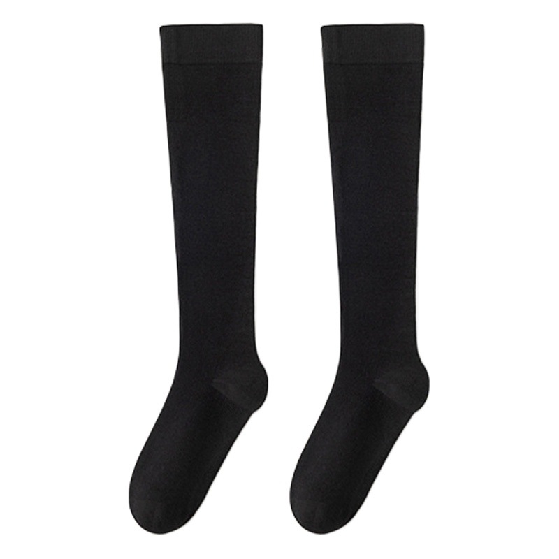 Autumn and Winter Japanese Style Compression Calf Socks for Women, Strong Pressure Slimming Jk Socks, Long Socks, Over-The-Knee Socks, Black Slimming Long Tube Socks