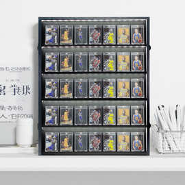球星卡收纳盒壁挂冠军球卡置物架墙壁曲棍球篮球运动卡展示框相框