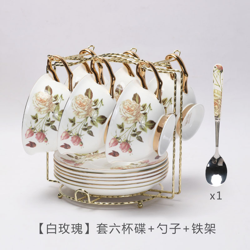 De estilo europeo de alta gama exquisito hueso China taza de café y platillo traje británico tarde juego de té caja de regalo