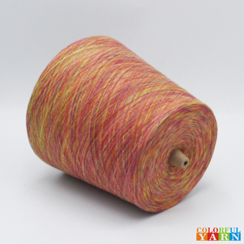 新款花式纱段染过渡色涤棉四色组合颜色鲜艳色纱时尚袜子新品档