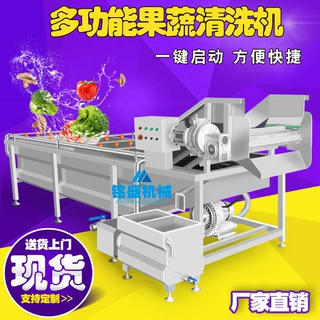 厂家新品款空心菜清洗机 全自动鸡毛菜洗菜机 奶白菜气泡清洗设备