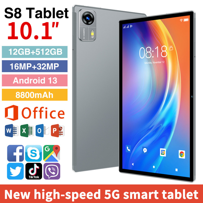 10.1inch Tablet Computer Wholesale High-Definition Screen Android 15 Long Battery Life 5g Wifi Octa-Core Learning Gaming Touch Screen