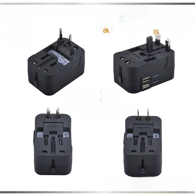 Factory direct selling BISON202 dual USB2.21A universal socket converter Shenzhen global general conversion plug