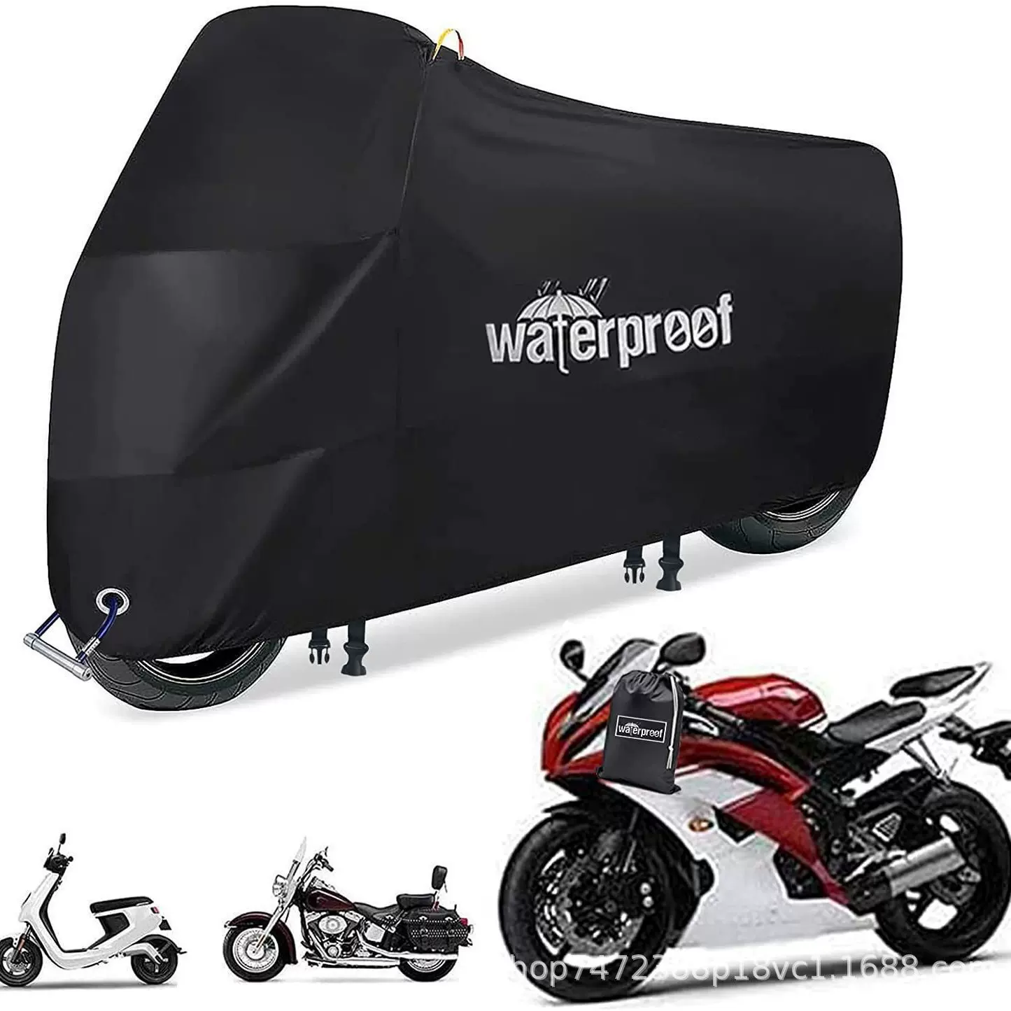 涤塔夫牛津布摩托车罩加厚防尘防水防晒电动车踏板车衣罩全罩跨境