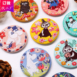 卡通动漫刺绣吧唧徽章背别针布艺绣花纪念胸章圆形马口铁徽章礼品