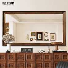 ZB6M批发 美式奢华浴室镜子欧式简约浴室柜镜子壁挂防水洗手间镜