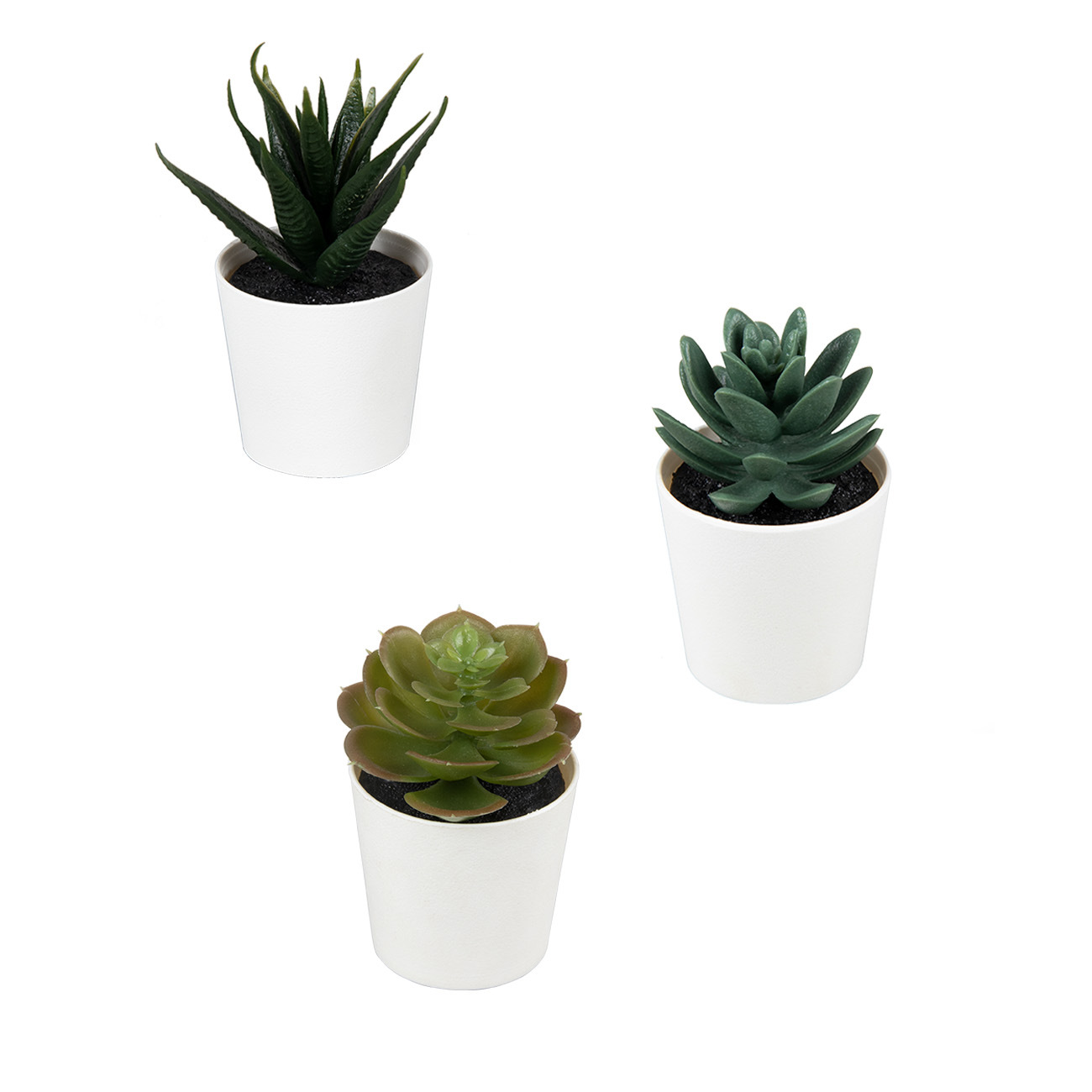 Amazon venta caliente imitación de maceta de carne IKEA 3 piezas set decoración para el hogar escritorio mini mini mini mini bonsai artificial image 9