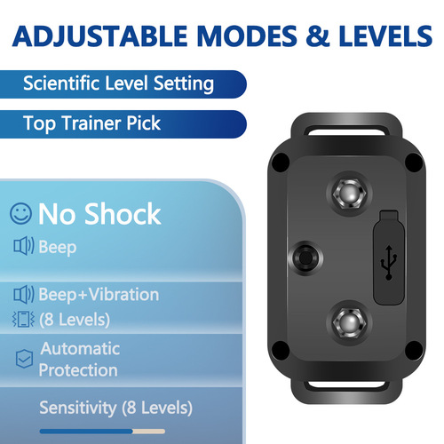 Cross-border remote control smart dog training collar vibration shock neck collar electronic collar pet supplies bark collar new design