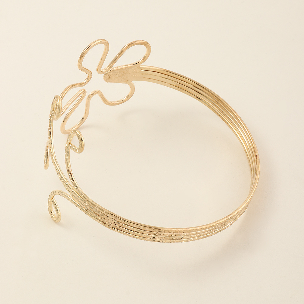24g Weight Alloy Pendant Material No Inlaid Inlay Material arm bracelet Classification Alloy Chain Material Anniversary, Business, Travel Occasion Alloy Material Geometric Pattern All Seasons Season Women'S Gender Fashion Style Fashion Hollow Geometric Pattern Butterfly Leaf Alloy Bracelet 12