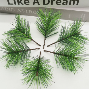 Pine needle simulation plant pine needle head Christmas ornaments material pine needle strip Garland ornaments Christmas tree accessories direct sales