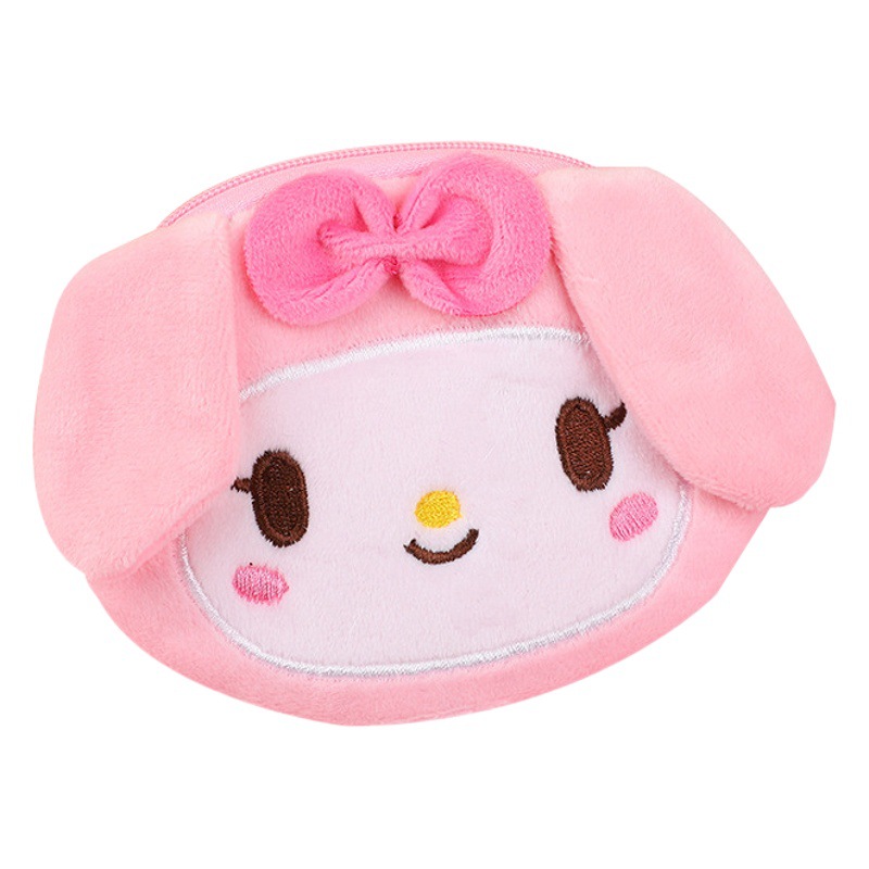 Estilo coreano ins de dibujos animados moneda monedero chica corazón todo partido portátil mini felpa auricular bolsa de clave bolsa