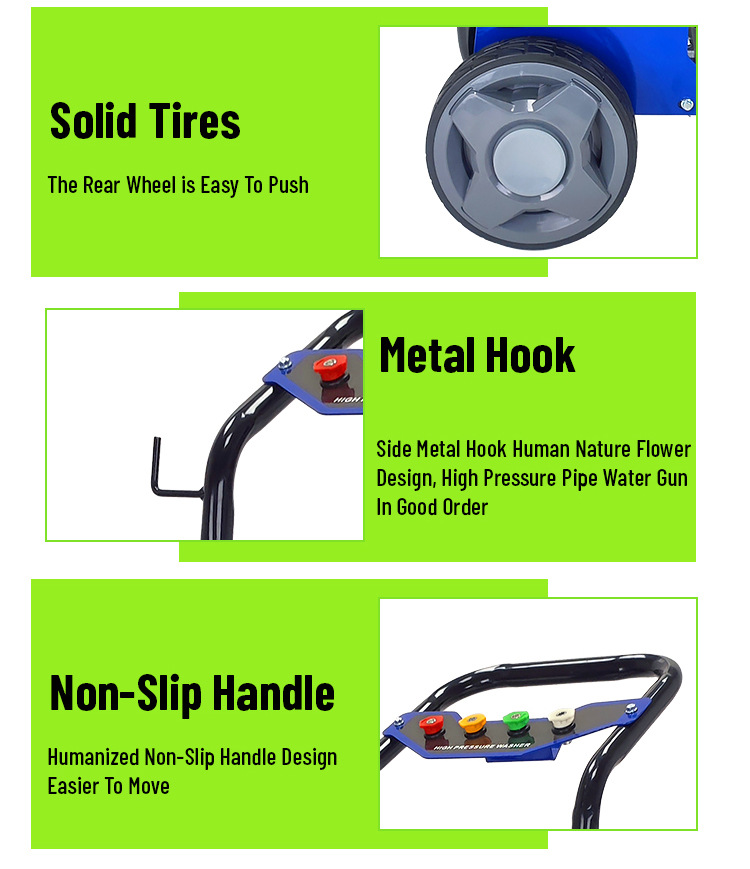 Cross-Border Yilujie Car Washing Machine Single-Phase Pressure Washer for Commercial Use, High-Power Industrial Property and Farm Cleaning