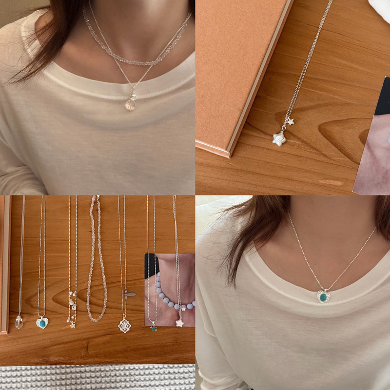 Korean Blogger's Same Style Light Luxury Sparkling Ice-Crystal Necklace Accessory for Women, Summer Clavicle Chain Korean Blogger's Same Style Light Luxury Sparkling Ice-Crystal Necklace Accessory for Women, Summer Clavicle Chain