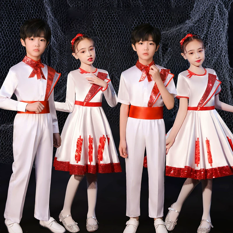 Детское 1 июня Детское костюмное платье Платье принцессы Платье для выступления большого хора Платье для танцев для детского сада