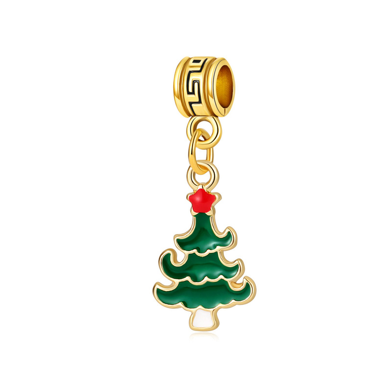 国境を越えた新しいクリスマスペンダント混包金色の大きな穴の油が落ちたdiyブレスレットのネックレスセットの部品|undefined