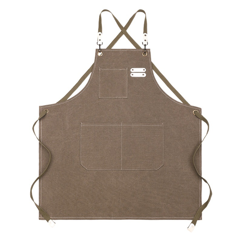 Lienzo delantal cocina del hogar a prueba de aceite impermeable cocina delantal manicura café leche té guardapolvos imprimible logo palabra