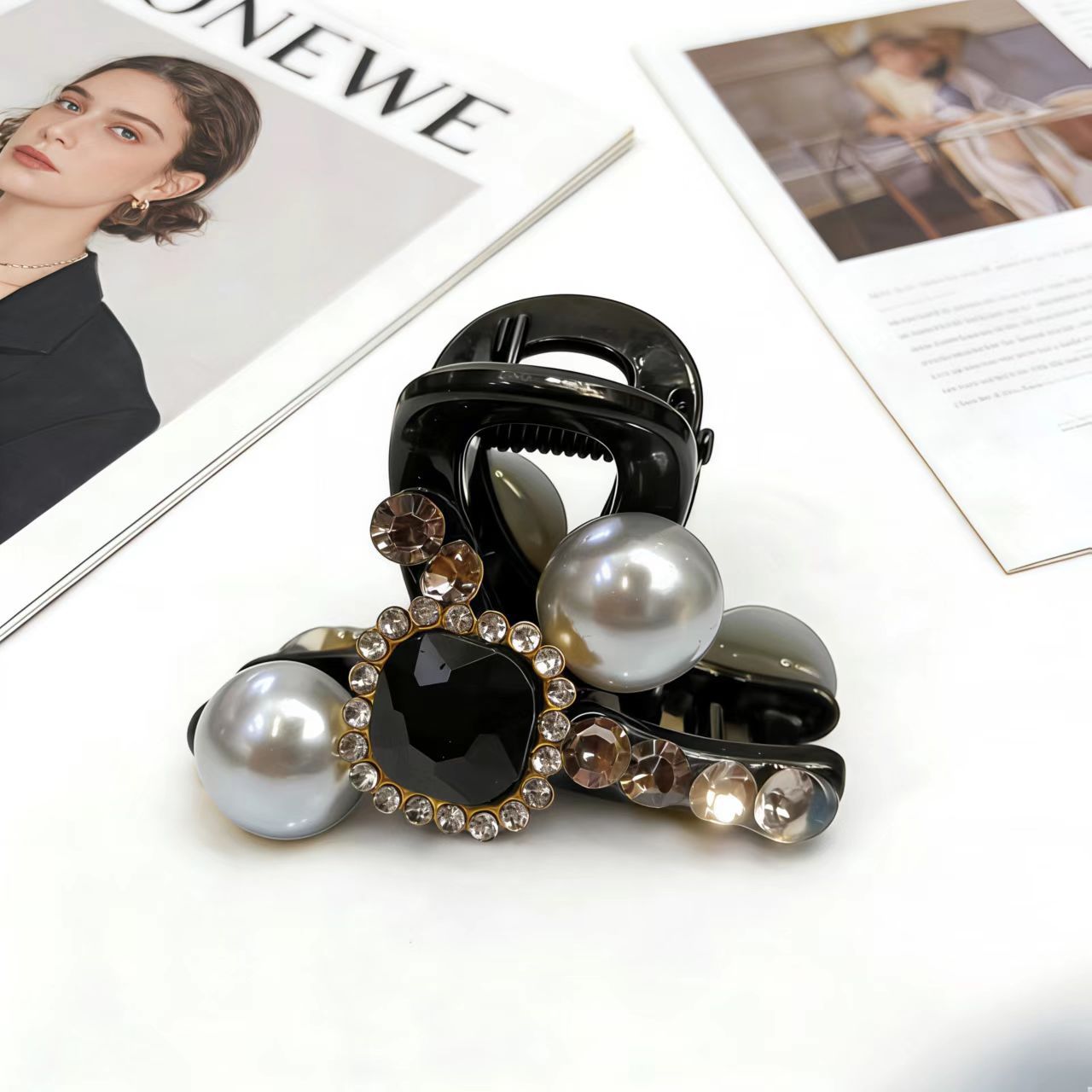 10#스퀘어 다이아몬드#블랙【4.5cm】