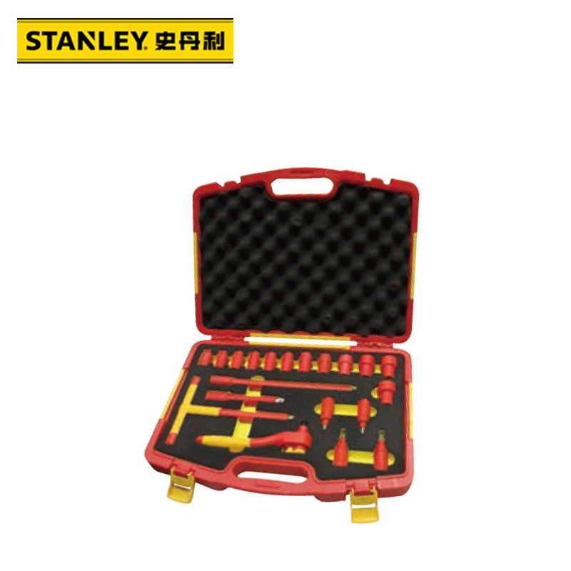 史丹利20件套12.5MM系列绝缘工具组套套筒扳手绝缘STMT75886-8-23