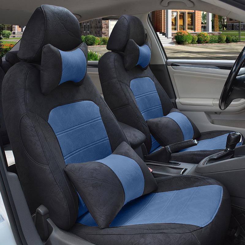 고급 테크니컬 천 - 블랙 + 블루 - 압착 스타일