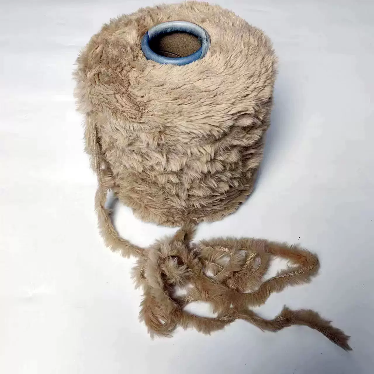 皮毛纱皮草纱仿貂长绒机织帽子围巾毛线花式纱