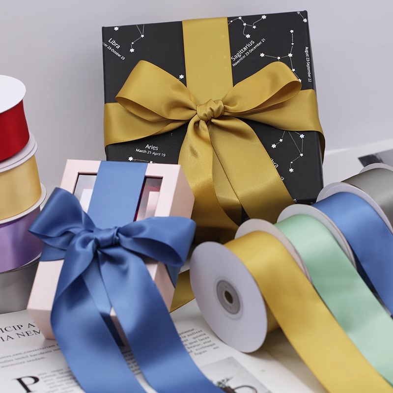 4cm cinta de color sólido encriptada de doble cara color poliéster cinta pastel ramo de regalo embalaje hecho a mano bricolaje fábrica al por mayor