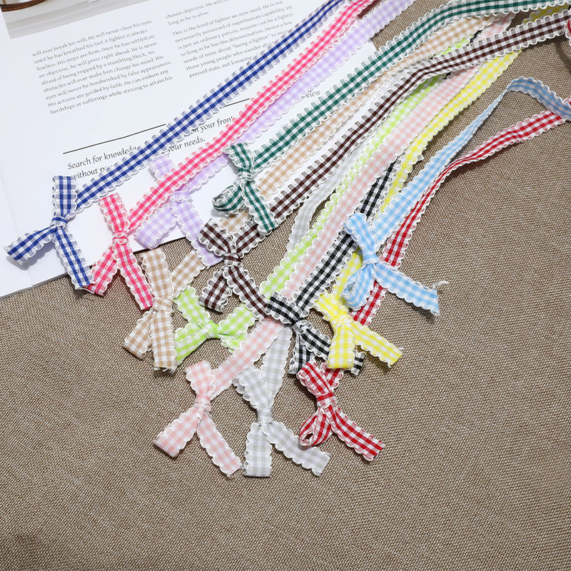 Colorful Wavy Bow Plaid Ribbon Ribbon Headband Satin Ribbon Cake Handmade Bouquet Materials DIY Accessories Ribbon Colorful Wavy Bow Plaid Ribbon Ribbon Headband Satin Ribbon Cake Handmade Bouquet Materials DIY Accessories Ribbon
