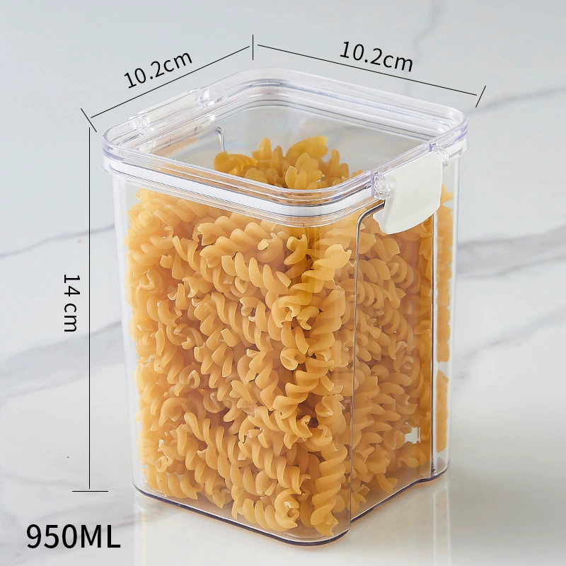 Tea Storage Box, Square Multi-Compartment Container, 680–700 ml, Airtight Stackable