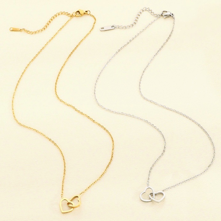 Two-tone Delicate Layered Necklace Set, Minimalist Gold & Silver_voghion.com
