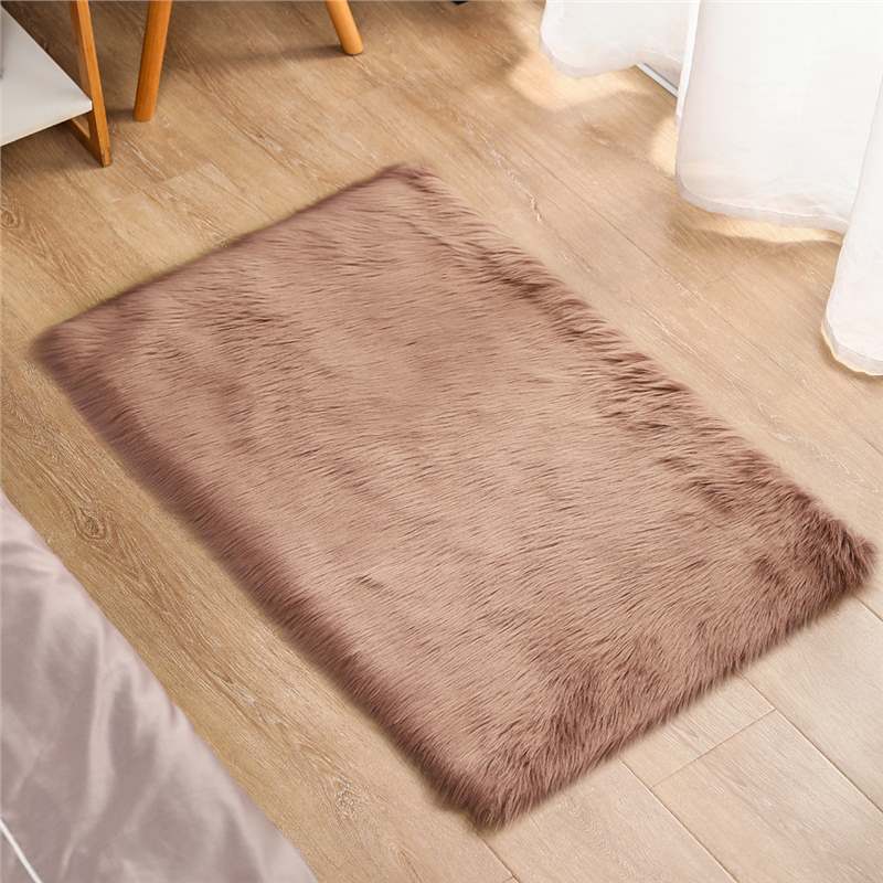 Nordicins sala de estar alfombra dormitorio adornos cama cama habitación de niña mesa de té negro red cama debajo de alfombra de peluche