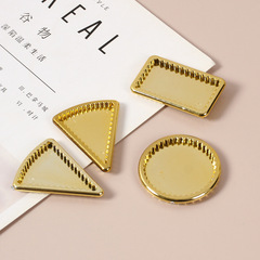 シミュレーションミニ金色皿モデルDIY手作りケーキピザ部品材料ミニチュア食事皿玩具