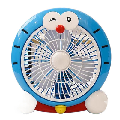 卡通电风扇小型桌面宿舍寝室床办公室大风力迷你学生台扇卡通静音|ms
