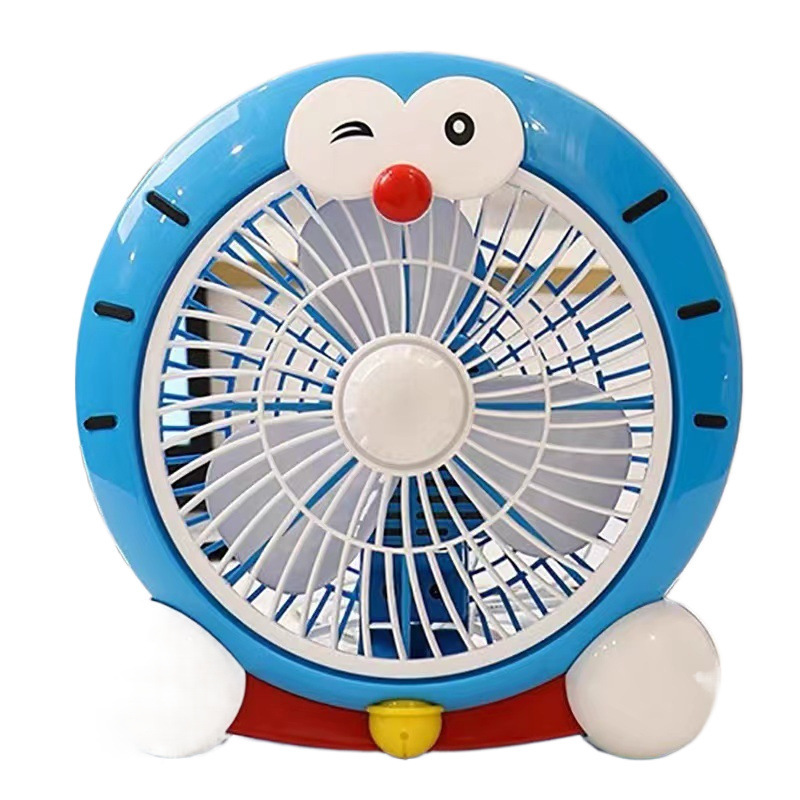卡通电风扇小型桌面宿舍寝室床办公室大风力迷你学生台扇卡通静音|ms