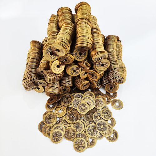 Brass Five Emperors Coins Antique Feng Shui Supplies Alloy Thickened Copper Five Emperors and Ten Emperors Loose Coins Manufacturer Wholesale