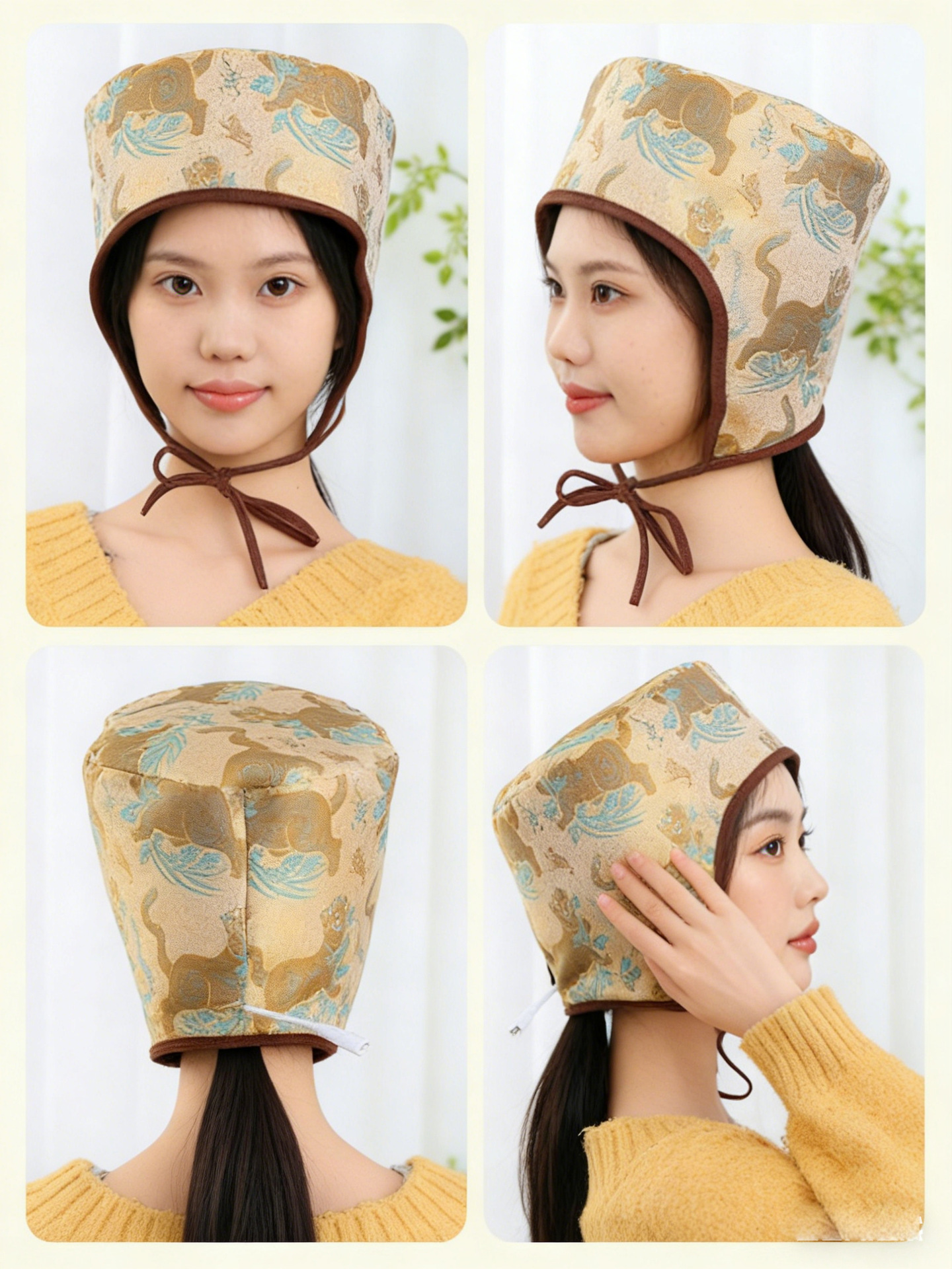 Electric Moxibustion Cap Heated Head Therapy Hat with Mugwort Ai Cao for Smokeless Scalp Warming specifications