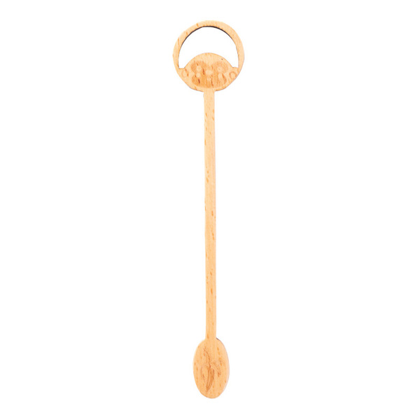 Wooden creative coffee cartoon mixing stick for home use