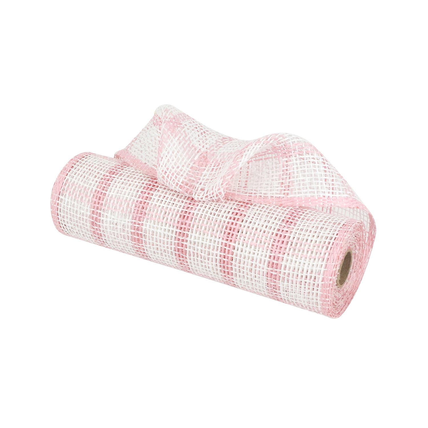 Fábrica en stock al por mayor haciendo Garland material decorativo malla a la parrilla borde cinta PP malla guirnalda de Navidad
