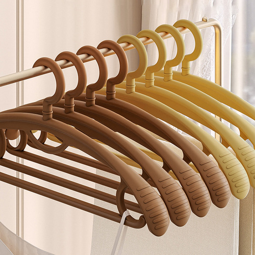 Ten clothes hangers wholesale multifunctional wide shoulder non-slip drying rack thickened clothes drying support clothes hanging plastic rack clothes drying rack