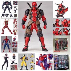 アニメ山口式可動スパイダーマン赤毒虐殺フィギュア金刚狼死侍フィギュア