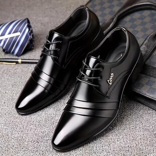 P 24174 Pointy Toe Lace Up Low Top Business Shoes ���^ϵ��Ƥ