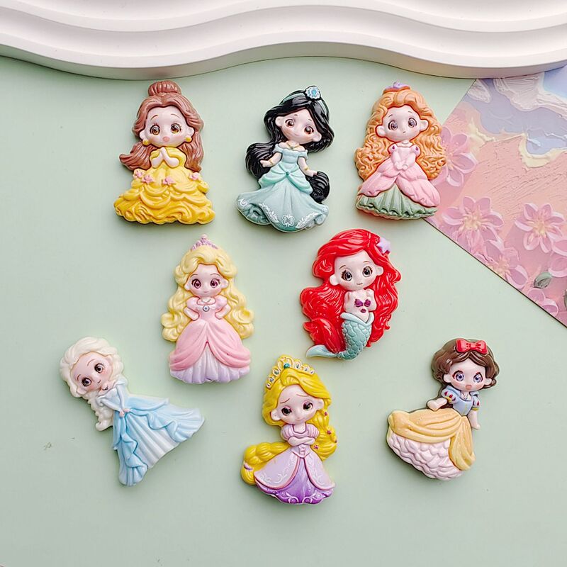 Cartoon Bright Big Card Dress Dora Girl Resin Accessories Handmade DIY Cream Gel Hairpin Refrigerator Material