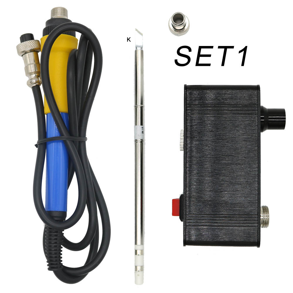 QUICKO mini T12 Estación de soldadura T12-942 pantalla OLED DC versión portátil al aire libre modelo aviones DIY soldador eléctrico