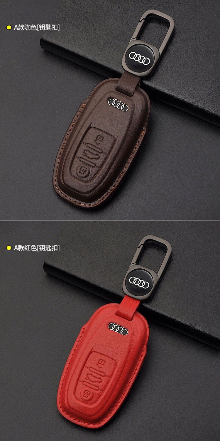 Specially designed for Audi key cases A6L Q5L A4L A8L Q4 Q7 Q8 A3L A5 genuine leather car key case cover