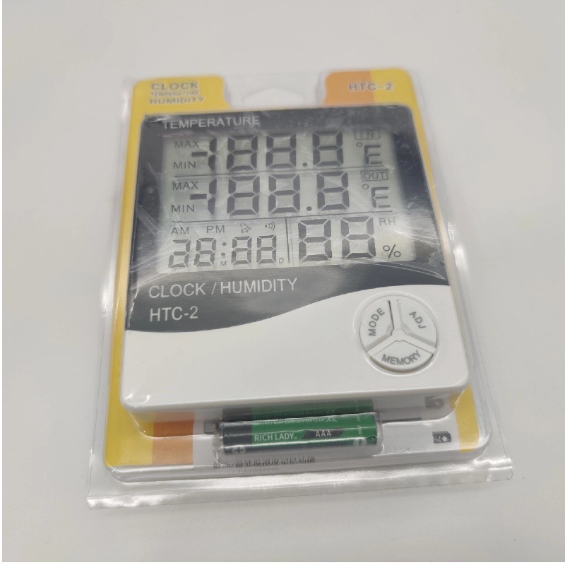 Medidor electrónico de temperatura y humedad, medidor digital de temperatura y humedad de alta precisión para almacenes, invernaderos, interiores y exteriores con sonda de temperatura de 1.5 metros.